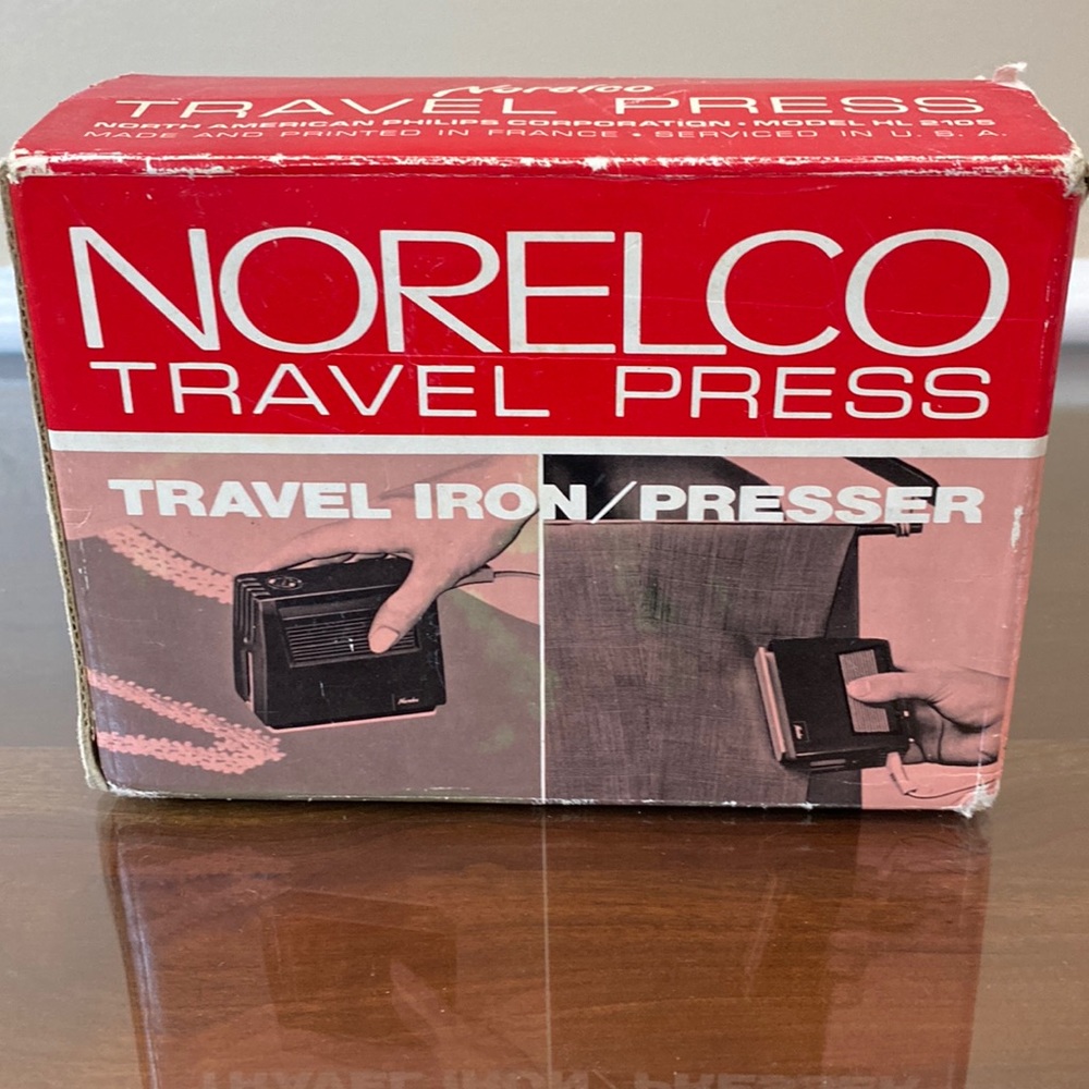 Vintage Norelco Travel Iron/Presser Model HL-2105 Complete!! Tested